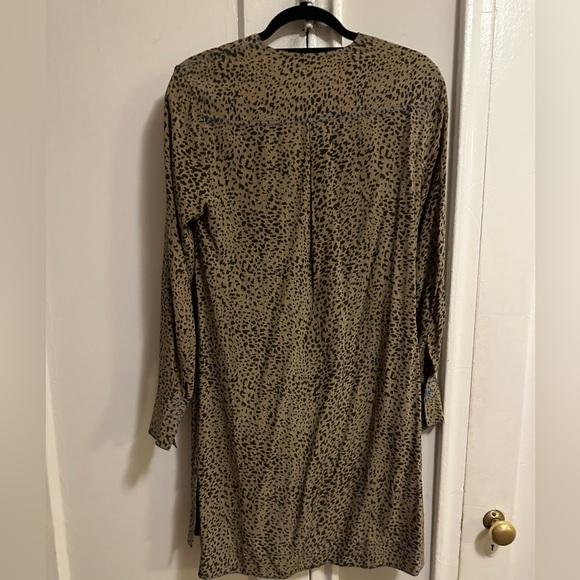 Rag & Bone Long Sleeve V-neck Animal Print Dress - Size Small - Picture 7 of 7
